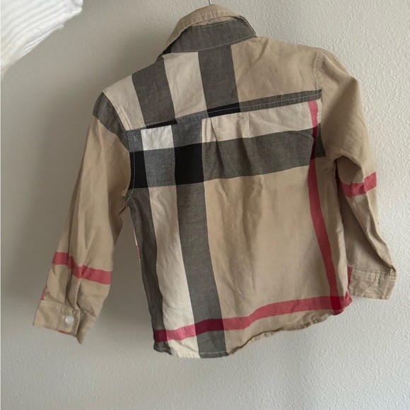 Burberry Nova Check Button Down Long Sleeve shirt Little Boys size 3T - Picture 3 of 5